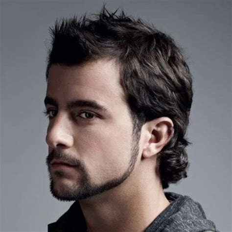 Modern mullet haircut with classic short sides and long back