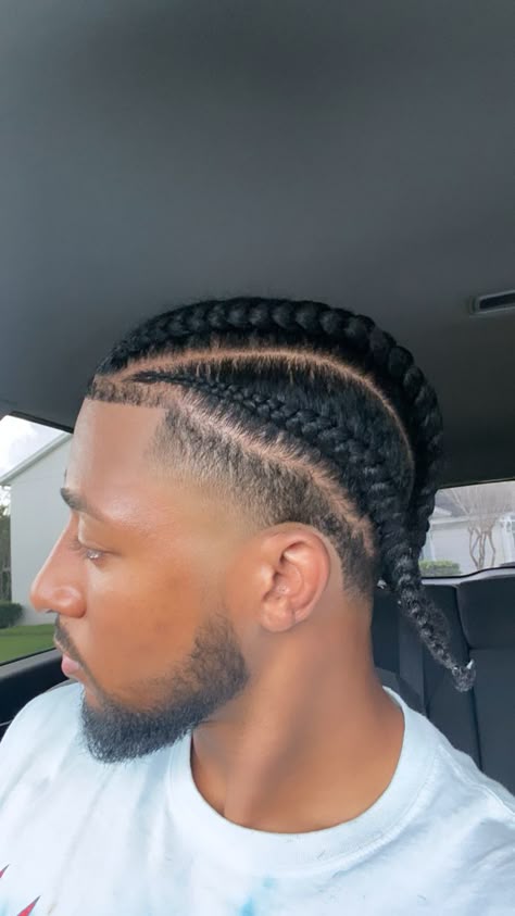 Mid Fade Haircut with Braids
